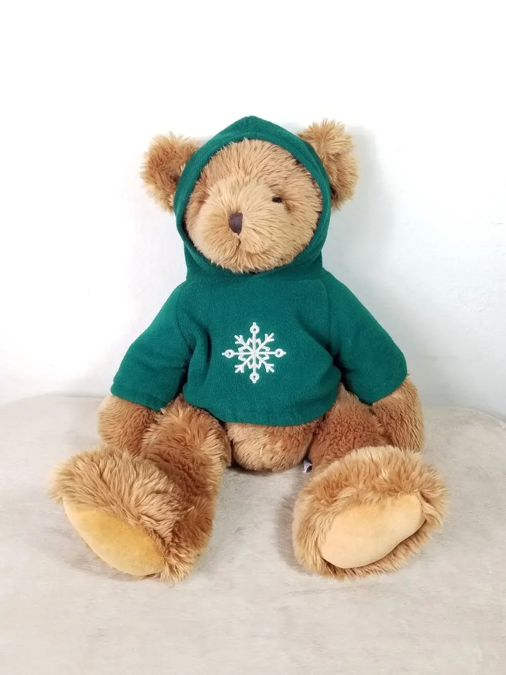 RUSS Teddy Bear Green Hooded Sweatshirt Large 18